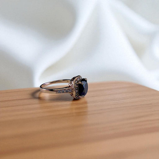 ANILLO CON ZIRCONIA NEGRA